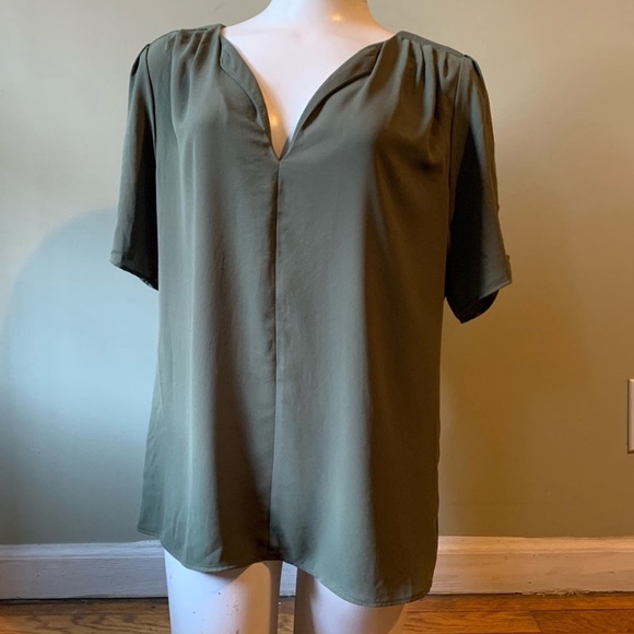 Pookie & Sebastian Tops - Elegant Olive Green Women's Top